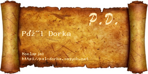 Pál Dorka névjegykártya