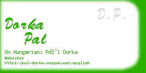 dorka pal business card